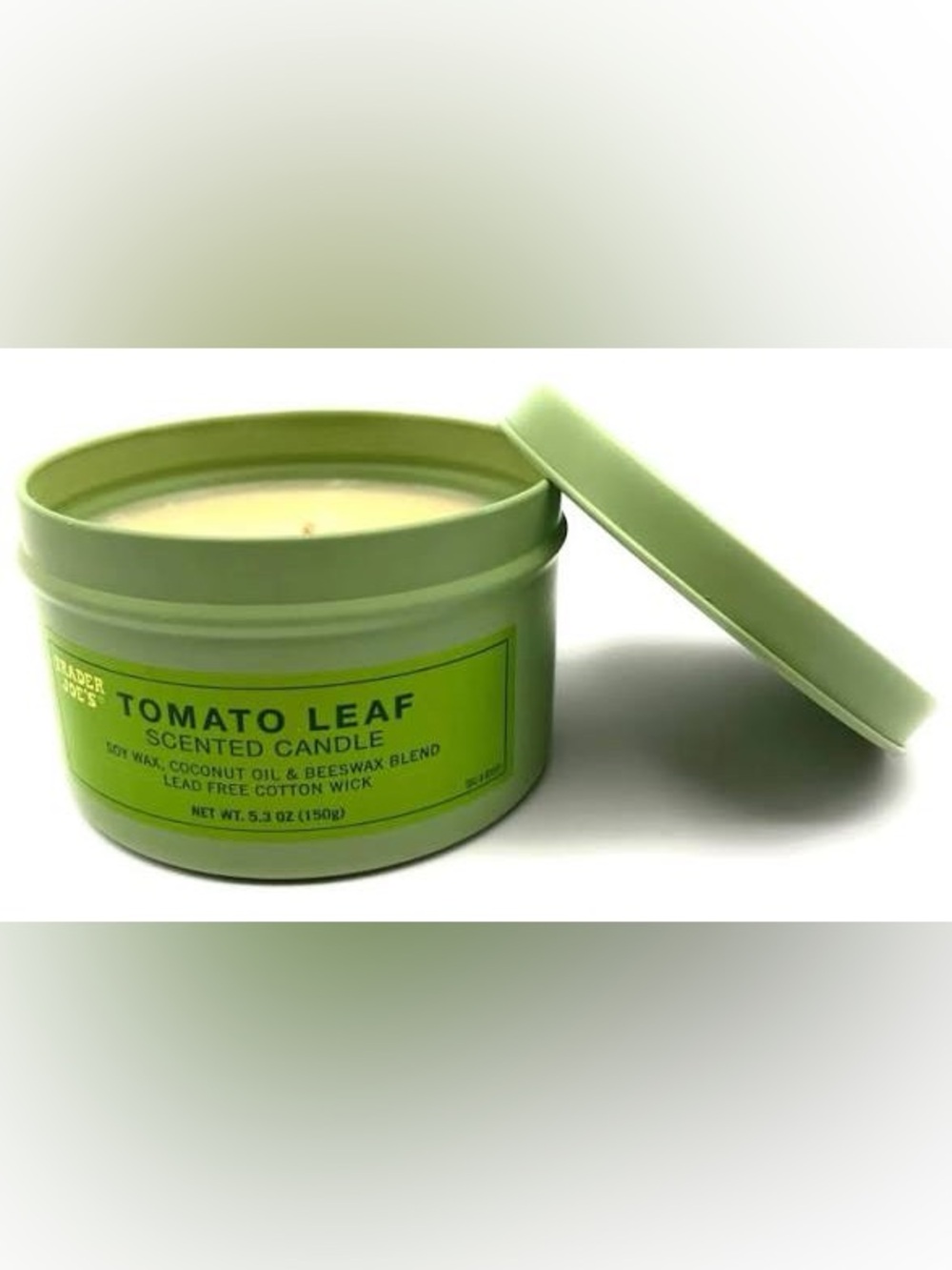 NEW Trader Joes Tomato Leaf Scented Candle - 5.3 oz